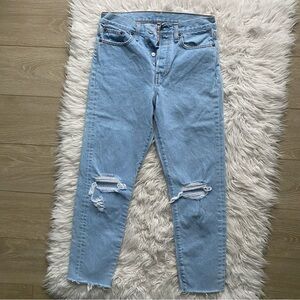 Levi’s High Waist Distressed Jeans